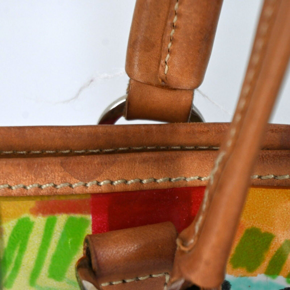 Prada Tote Bag Multicolor PVC Venezia Leather Strap - Picture 9 of 12